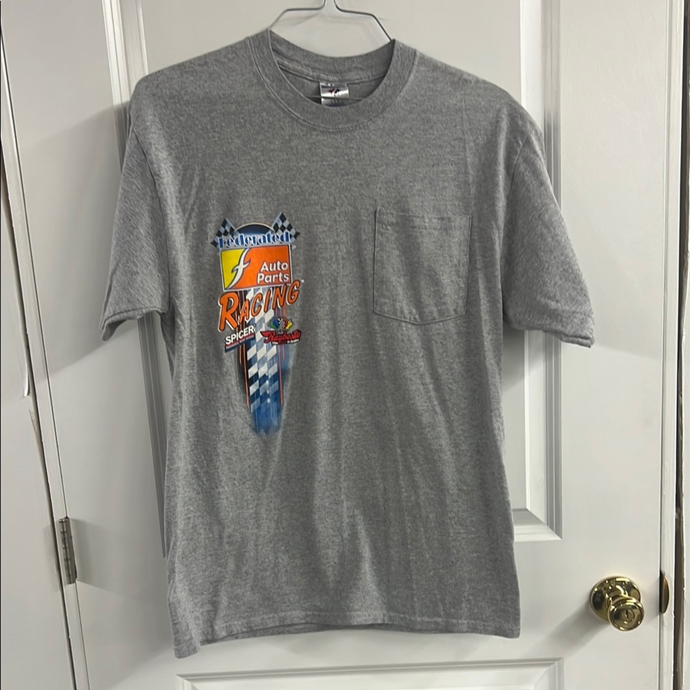 Gray Racing Graphic Men's T-Shirt
